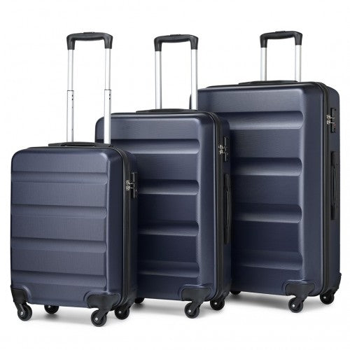 Kono K2191L - 3-Piece Lightweight ABS Hardshell Suitcase Set - 19, 24, 28 Inch with Secure TSA Lock