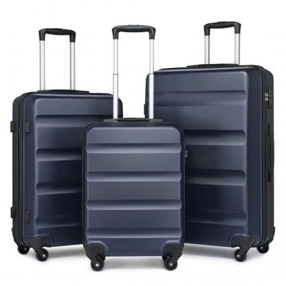 Kono K2191L - 3-Piece Lightweight ABS Hardshell Suitcase Set - 19, 24, 28 Inch with Secure TSA Lock