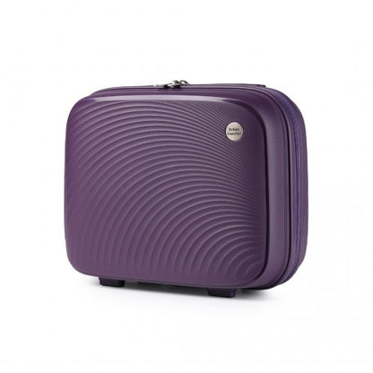 Easy Luggage K2393L - British Traveller Lightweight 14 Inch Polypropylene Vanity Case - Purple