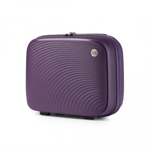 Easy Luggage K2393L - British Traveller Lightweight 14 Inch Polypropylene Vanity Case - Purple