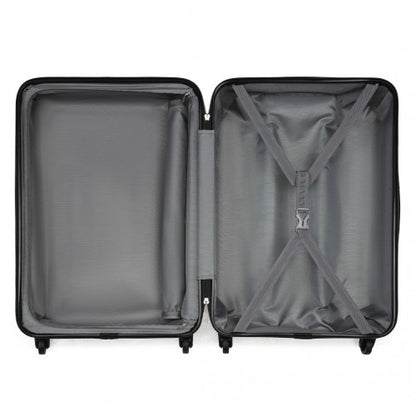 KSK2477 - Kono Durable 24 Inch Lightweight ABS+PC Vertical Textured Check-in Suitcase with Secure 3-Digit Lock - Nude