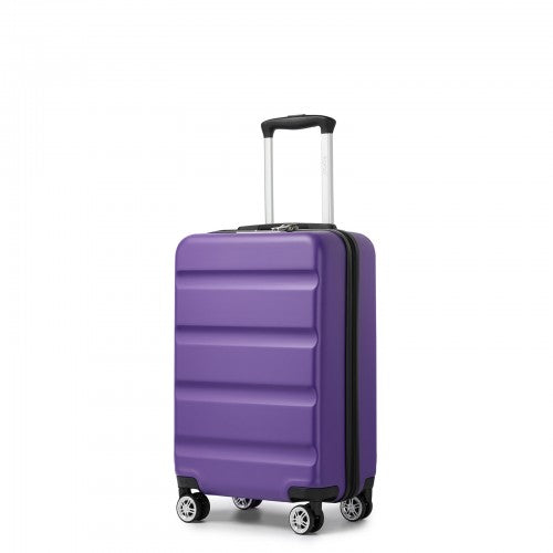 Kono 19" KSK2482 - Stylish Horizontal Engraved Hard Shell ABS+PC Cabin Carry-On Suitcase with TSA Lock
