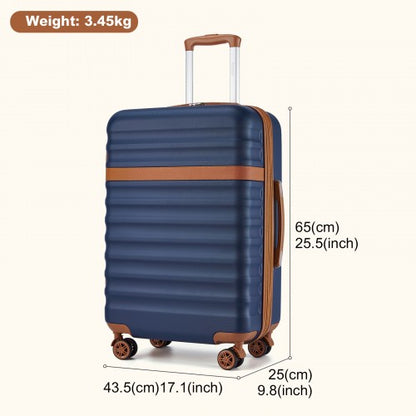 Kono 24" KSK2484 - Expandable Lightweight Hard Shell ABS+PC Check-In Suitcase with TSA Lock Ideal for Extended Trips and Secure Travel