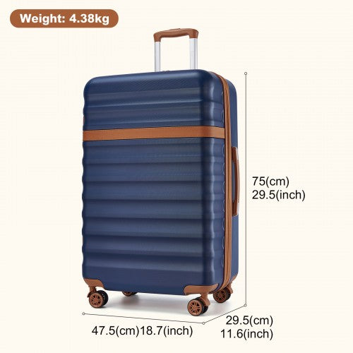 Kono 28" KSK2484 - Expandable Lightweight Hard Shell ABS+PC Check-In Suitcase with TSA Lock Ideal for Extended Trips and Secure Travel