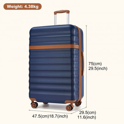 Kono 28" KSK2484 - Expandable Lightweight Hard Shell ABS+PC Check-In Suitcase with TSA Lock Ideal for Extended Trips and Secure Travel