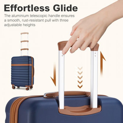 Kono 28" KSK2484 - Expandable Lightweight Hard Shell ABS+PC Check-In Suitcase with TSA Lock Ideal for Extended Trips and Secure Travel