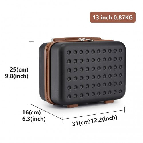 KSK2486 - Kono Stylish ABS+PC Polka Dot Hard Shell Suitcase With TSA Lock And Vanity Case 4 Piece Set