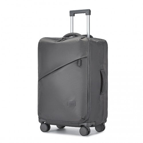 KSK2491 - Kono 3-Piece 20/24/28 Inch Lightweight Durable Soft Shell Suitcase Set with TSA Lock and Separate Wet/Dry Compartment - Grey