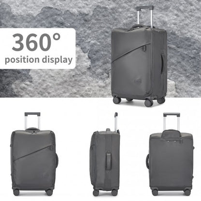 KSK2491 - Kono 20 Inch Lightweight Soft Shell Carry On Cabin Size Suitcase with TSA Lock and Separate Wet/Dry Compartment
