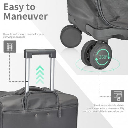 KSK2491 - Kono 20 Inch Lightweight Soft Shell Carry On Cabin Size Suitcase with TSA Lock and Separate Wet/Dry Compartment
