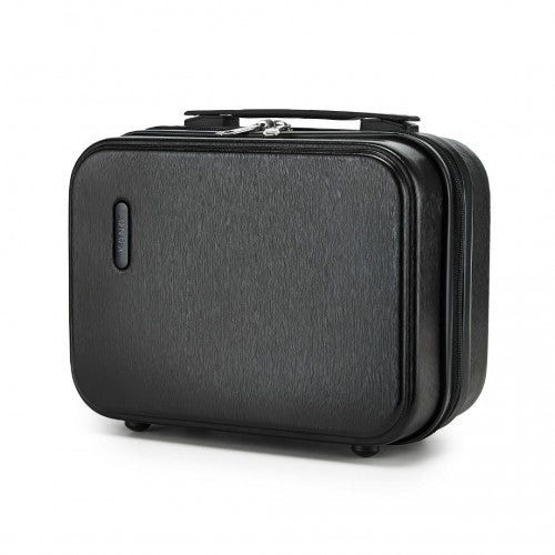 KSK2493 - Kono 12 inch Hard Shell Cosmetic Case – Durable Travel Makeup Organizer with YKK Zipper - Black
