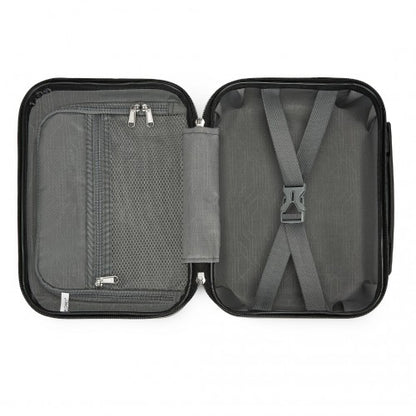 KSK2493 - Kono 12 inch Hard Shell Cosmetic Case – Durable Travel Makeup Organizer with YKK Zipper - Black