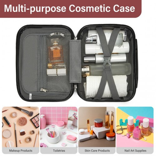 KSK2493 - Kono Durable ABS+PC Hardshell Luggage Set with TSA Lock 360° Spinner Wheels 4-Piece Set 20/24/28 And Vanity Case - Burgundy