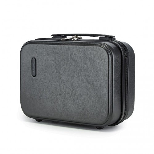KSK2493 - Kono 12 inch Hard Shell Cosmetic Case – Durable Travel Makeup Organizer with YKK Zipper - Grey