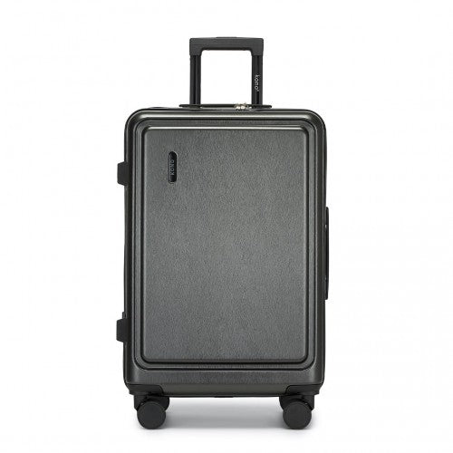 KSK2493 - Kono Durable 24 Inch ABS+PC Hardshell Suitcase with TSA Lock Lightweight Travel Luggage with 360° Spinner Wheels - Grey