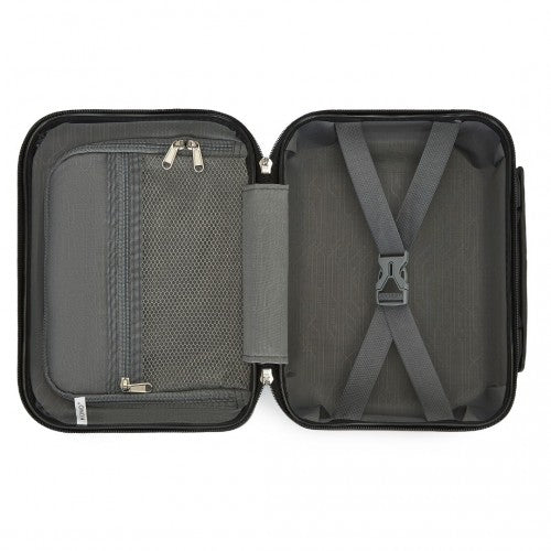 KSK2493 - Kono 12 inch Hard Shell Cosmetic Case – Durable Travel Makeup Organizer with YKK Zipper - Navy