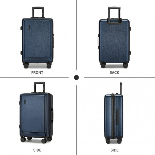 KSK2493 - Kono Durable 28 Inch ABS+PC Hardshell Suitcase with TSA Lock Lightweight Travel Luggage with 360° Spinner Wheels - Navy