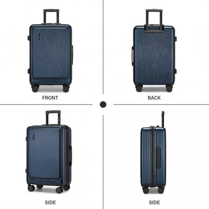 KSK2493 - Kono Durable 28 Inch ABS+PC Hardshell Suitcase with TSA Lock Lightweight Travel Luggage with 360° Spinner Wheels - Navy