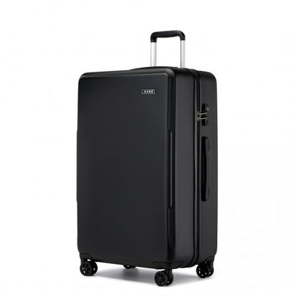 KSK2494 - Kono 28 Inch Minimalist Hard Shell ABS+PC Check-In Suitcase with TSA Lock 360° Spinner Wheels - Black