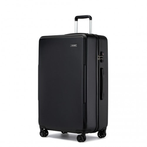 KSK2494 - Kono 28 Inch Minimalist Hard Shell ABS+PC Check-In Suitcase with TSA Lock 360° Spinner Wheels - Black