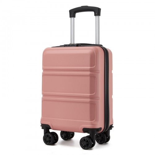KSK2581 - Kono 15″ Lightweight ABS+PC Hard Shell Cabin Suitcase with Removable Spinner Wheels 45×30×20 cm - Nude