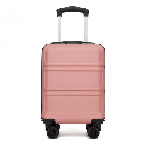 KSK2581 - Kono 15″ Lightweight ABS+PC Hard Shell Cabin Suitcase with Removable Spinner Wheels 45×30×20 cm - Nude
