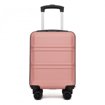 KSK2581 - Kono 15″ Lightweight ABS+PC Hard Shell Cabin Suitcase with Removable Spinner Wheels 45×30×20 cm - Nude