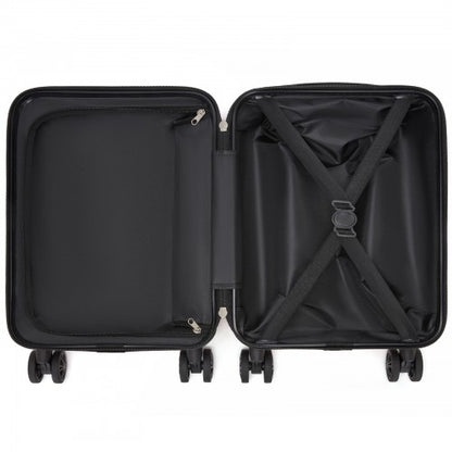 KSK2581 - Kono 15″ Lightweight ABS+PC Hard Shell Cabin Suitcase with Removable Spinner Wheels 45×30×20 cm - Nude