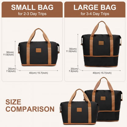 KSK2592+EA2212 - Kono 20 Inch ABS+PC Hard Shell Cabin Suitcase Set with Travel Bag & Toiletry Pouch