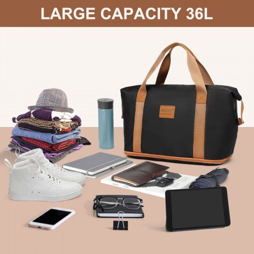 KSK2592+EA2212 - Kono 20 Inch ABS+PC Hard Shell Cabin Suitcase Set with Travel Bag & Toiletry Pouch