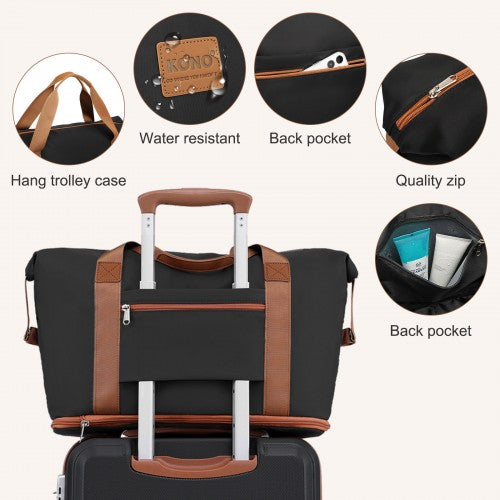 KSK2592+EA2212 - Kono 20 Inch ABS+PC Hard Shell Cabin Suitcase Set with Travel Bag & Toiletry Pouch