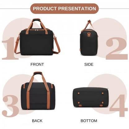 KSK2592+TVK2521 - Kono 20 Inch ABS+PC Cabin Suitcase with Travel Bag, Carry-On Luggage Set