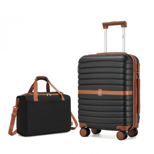 KSK2592+TVK2521 - Kono 20 Inch ABS+PC Cabin Suitcase with Travel Bag, Carry-On Luggage Set