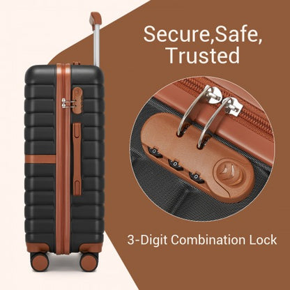 KSK2592+TVK2521 - Kono 20 Inch ABS+PC Cabin Suitcase with Travel Bag, Carry-On Luggage Set
