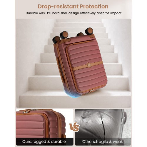 KSK2592 - Kono 21-Inch Front-Opening Cabin Suitcase with 15.6-Inch Laptop Compartment