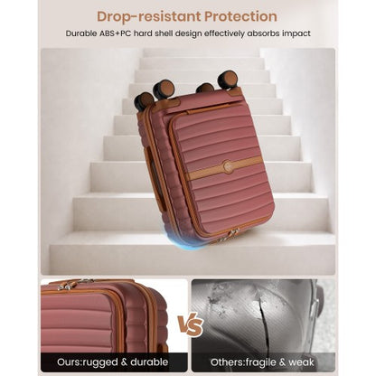 KSK2592 - Kono 21-Inch Front-Opening Cabin Suitcase with 15.6-Inch Laptop Compartment