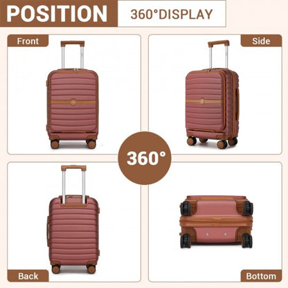 KSK2592 - Kono 21-Inch Front-Opening Cabin Suitcase with 15.6-Inch Laptop Compartment