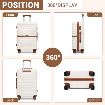 KSK2592+EA2212 - Kono 28 Inch Large ABS+PC Hard Shell Suitcase Set with Travel Bag & Toiletry Pouch