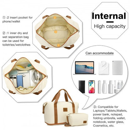 KSK2592+EA2212 - Kono 28 Inch Large ABS+PC Hard Shell Suitcase Set with Travel Bag & Toiletry Pouch