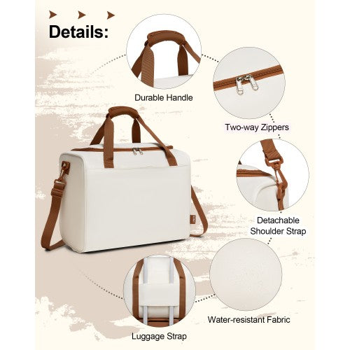 KSK2592+TVK2521 - Kono 20 Inch ABS+PC Cabin Suitcase with Travel Bag, Carry-On Luggage Set