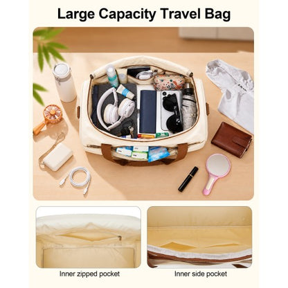 KSK2592+TVK2521 - Kono 20 Inch ABS+PC Cabin Suitcase with Travel Bag, Carry-On Luggage Set