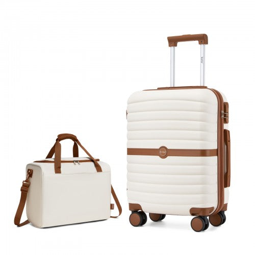 KSK2592+TVK2521 - Kono 20 Inch ABS+PC Cabin Suitcase with Travel Bag, Carry-On Luggage Set