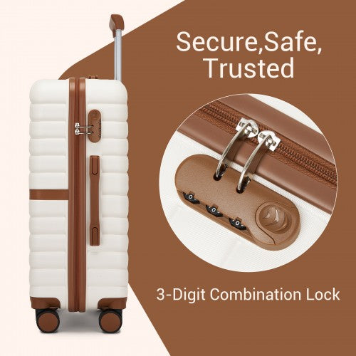 KSK2592+TVK2521 - Kono 20 Inch ABS+PC Cabin Suitcase with Travel Bag, Carry-On Luggage Set