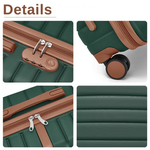 KSK2592+EA2212 - Kono 28 Inch Large ABS+PC Hard Shell Suitcase Set with Travel Bag & Toiletry Pouch