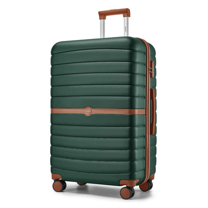 Kono 28" KSK2592 - ABS+PC Striped Design with Colour-Block Details Checked Luggage for Longer Travels