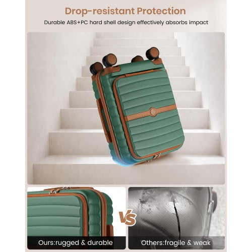 KSK2592 - Kono 21-Inch Front-Opening Cabin Suitcase with 15.6-Inch Laptop Compartment