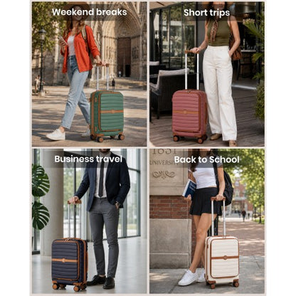 KSK2592 - Kono 21-Inch Front-Opening Cabin Suitcase with 15.6-Inch Laptop Compartment
