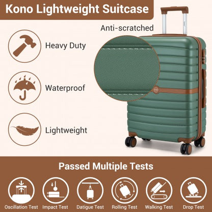 KSK2592+EA2212 - Kono 20 Inch ABS+PC Hard Shell Cabin Suitcase Set with Travel Bag & Toiletry Pouch