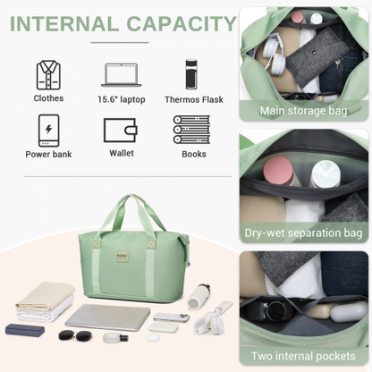 KSK2592+EA2212 - Kono 20 Inch ABS+PC Hard Shell Cabin Suitcase Set with Travel Bag & Toiletry Pouch