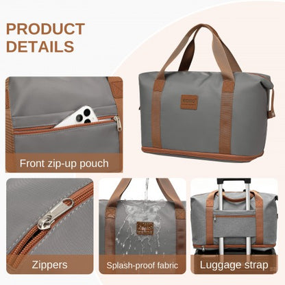 KSK2592+EA2212 - Kono 20 Inch ABS+PC Hard Shell Cabin Suitcase Set with Travel Bag & Toiletry Pouch